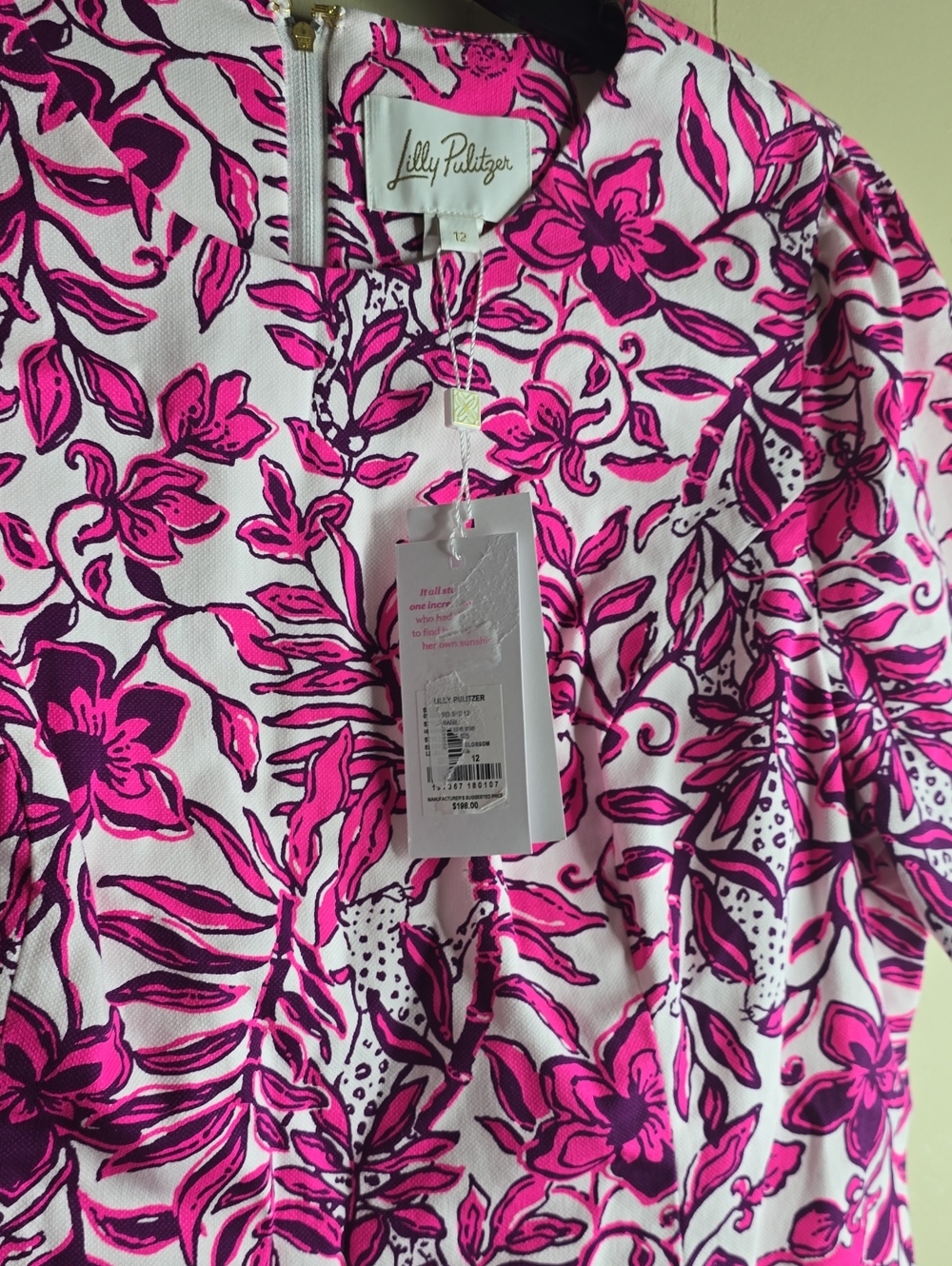 Lilly Pulitzer Mila Short Sleeve Stretch Shift Dress Size 12 - Picture 7 of 8